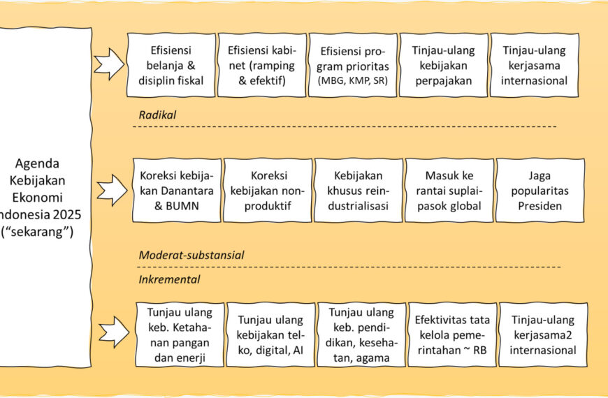 Tiga Agenda Kebijakan Ekonomi Indonesia 2025: Radikal, Moderasi, dan Inkrementalitas